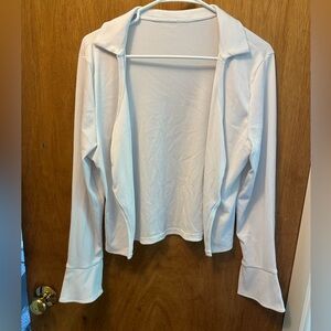 SHEIN 1X cropped white cardigan
